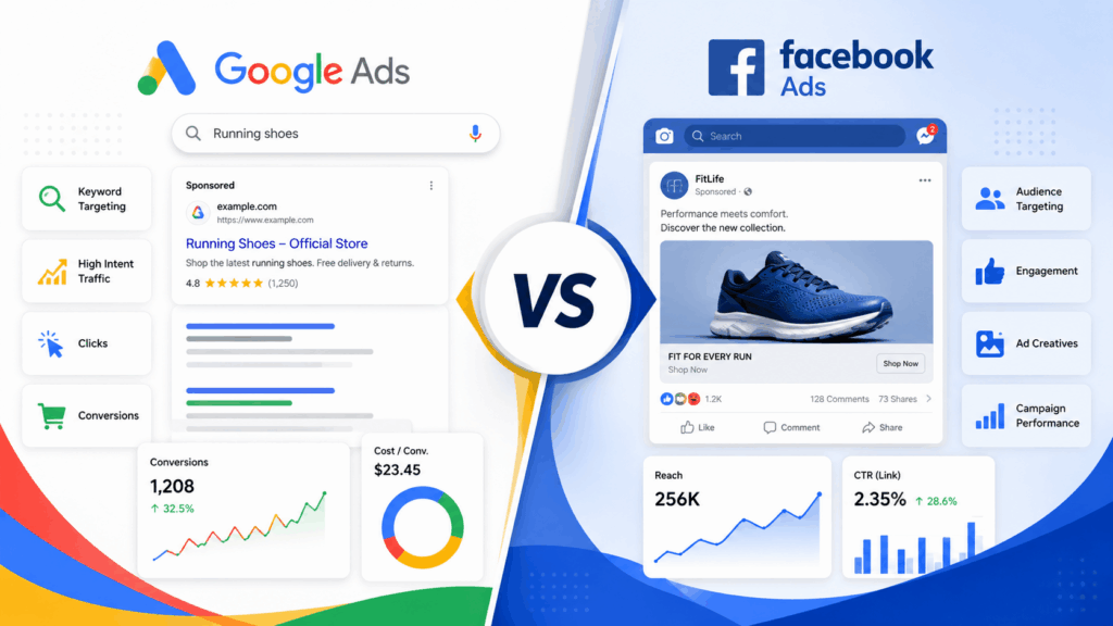 google vs facebook ads