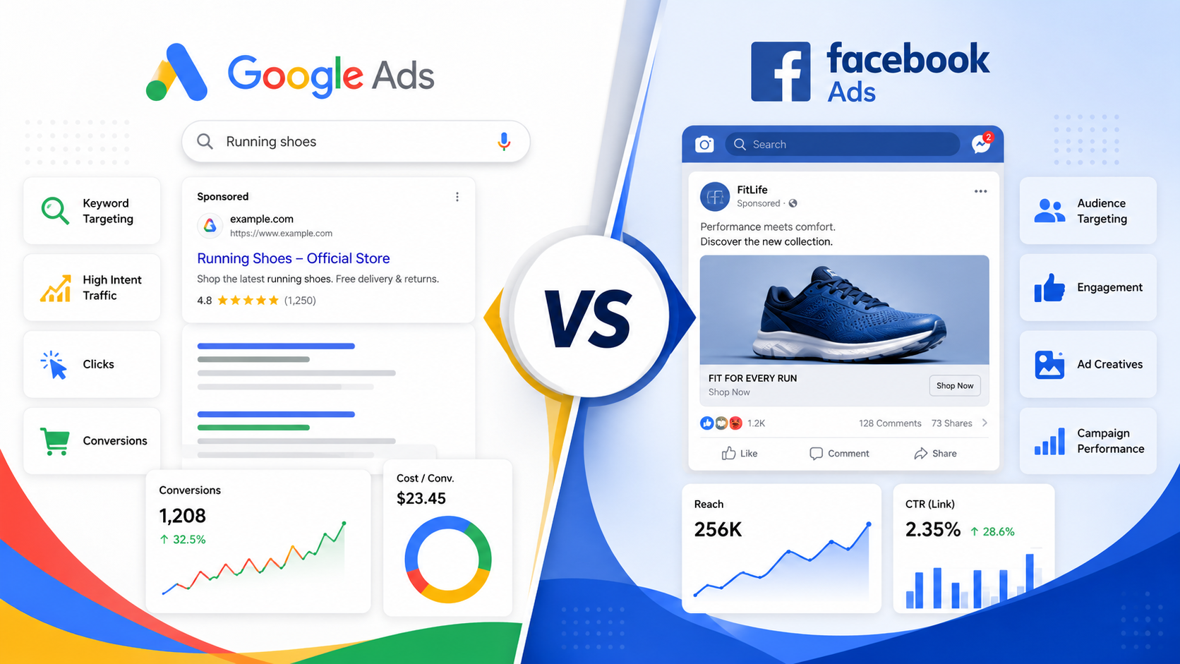 google vs facebook ads